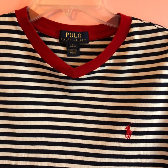 Striped Ralph Lauren Polo T-Shirt - Picture 2 of 3